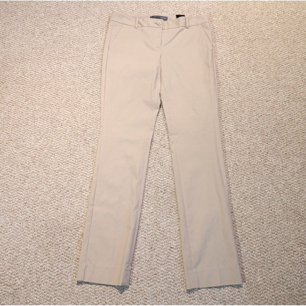The Limited Exact Stretch Simply Straight Pants Womens 6 Beige Preppy